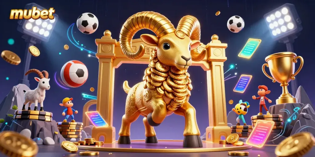 Experience thrilling sports betting at mubet with our dynamic casino scene illustration.