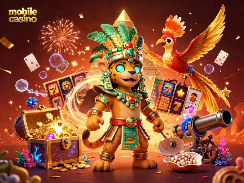Experience the thrill of a mobile casino with stunning slots and jackpot elements.