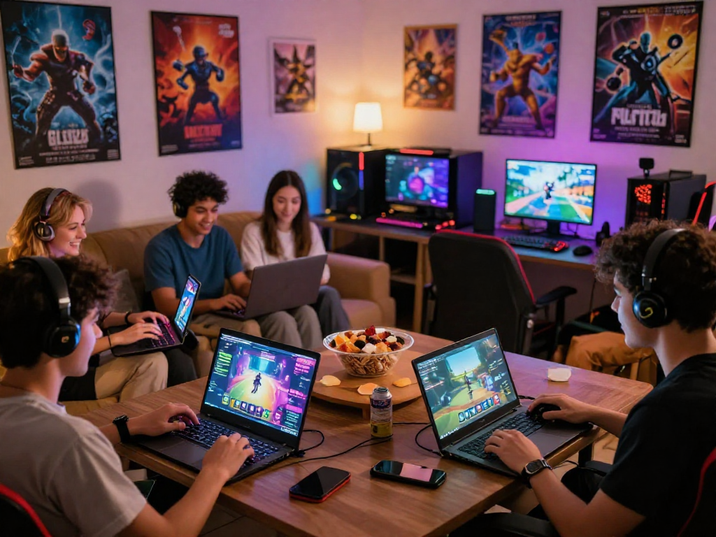 Engaged gamers exploring sex game online titles in a cozy gaming space with vibrant graphics and community atmosphere.