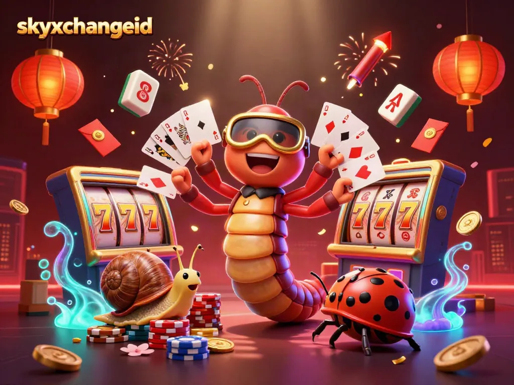 Engage with skyxchangeid through vibrant slots and a dynamic dealer scene featuring animated characters.