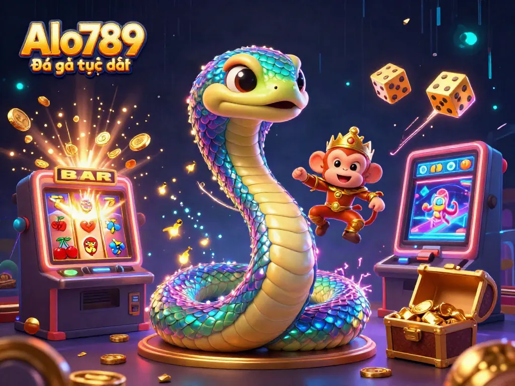 Alo789 Đá gà trực tiếp showcases a vibrant scene of excitement and winning possibilities in a casino environment.