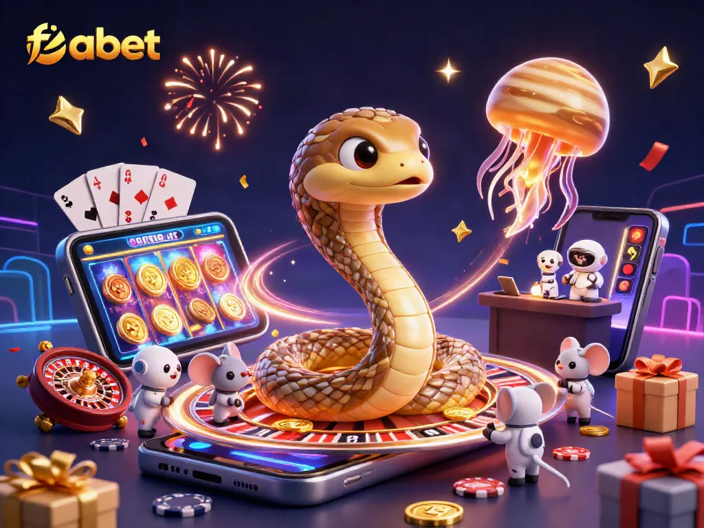 Experience gambling excitement with fabet as astronaut mice bet on a cosmic roulette wheel.