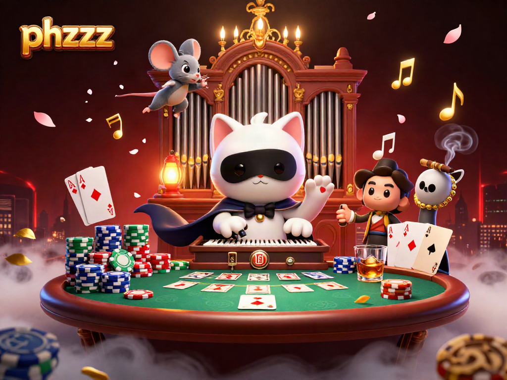 Experience the thrilling phzzz world of gaming with a glamorous phantom cat at the casino.