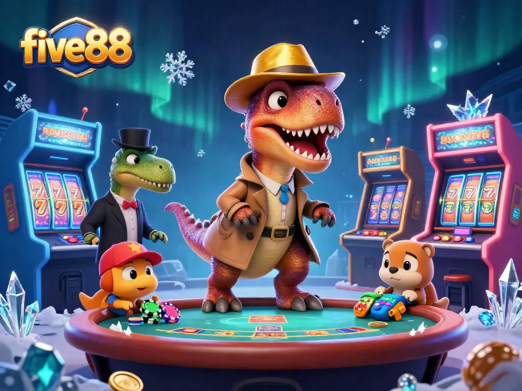 Experience the excitement at five88 casino with vibrant characters and colorful game elements in action.